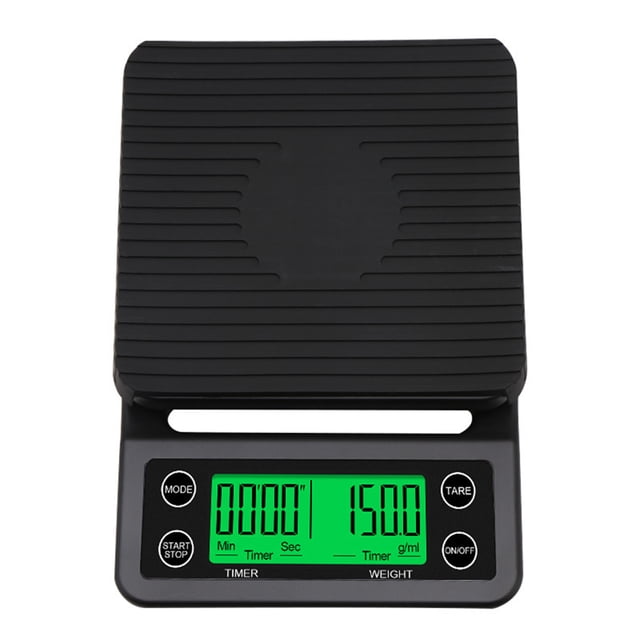 Accurate Electric Kitchen Scale,Coffee Scale with Timer High- Kitchen Scale Electronic Platform Scale Food Weighing Scale 3kg0.1