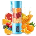thumbnail image 1 of Cagogo Portable Blender, USB Rechargeable Personal Blender for Smoothies Shakes Protein Drinks, 6 Blade Handheld Blender with Travel Lid, Mini Juicer Blender for Gym Fitness Camping Office Home, 1 of 6