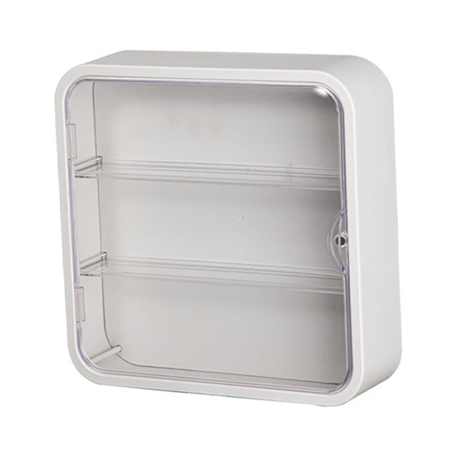 KLKCMS Clear Figurine Display Box Waterproof for Mini Toys Collectibles Figurines White