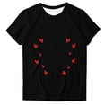 thumbnail image 2 of Aufmer 5 Pcs Women's Printed Short Sleeve Tee, Casual Round Neck T-Shirt with Fashion Pattern, Soft Polyester Top for Spring Summer, Versatile Daily Wear for Various Occasions(Black), 2 of 3