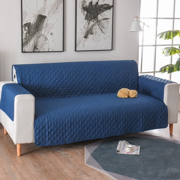 HBBKVI Home Decor Reversible Couch Cover For Cushion Couch Sofa Cover For Dogs Water Resistants Furniture Protector Cover With Foam Sticks Elastic Straps For Pet Cats Home Essentials