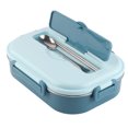 thumbnail image 2 of Lunch Box,Portable Stainless Steel 4 Grid Bento Lunch Box Food Storage Container Thermal Insulated Lunch Box Travel Picnic Lunch Box for Student Children Adult, 2 of 8