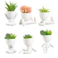 thumbnail image 2 of Pots de Fleurs en Forme Humaine Mini Céramiques en Pot pour Décoration Intérieure-Sans Plante Incluse, 2 of 9