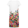thumbnail image 5 of SMihono Robe d'Été Grande Taille pour Femmes 2023 Manches Courtes Robes Mode Fleurs Imprimées Taille Robe Soleil Col en V Longueur Genou, 5 of 5