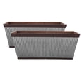 thumbnail image 1 of Southern Patio Jardinière à Rail de Terrasse Westlake de 24 Pouces, Rustique Galvanisée (Lot de 2), 1 of 8
