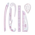thumbnail image 3 of Dress Makers Ruler Styling Sewing French Curve Ruler Set Fashion Design Rulers Metric Rulers Set for Pattern Makers, Tailors 6 Pieces, 3 of 8