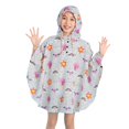 thumbnail image 1 of Children‘s Boys Girls Dinosaur Rainbow Printed Button Rain Jacket Hooded Windproof Raincoat, 1 of 4