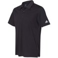 thumbnail image 2 of Adidas Mens Cotton Blend Polo, S, Black, 2 of 3
