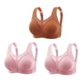 thumbnail image 1 of Timegard 3pc Bra for Women No Underwire Mesh Adjustable Strap Full Support Comfortable Seniors Bras, 1 of 6