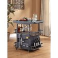 thumbnail image 4 of ACME Cargo Serving Cart in Antique Walnut & Gunmetal, 4 of 4