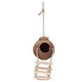 thumbnail image 3 of Herwey Pet Birds Coconut Shell House Hanging Cage With Ladder Bird Hamster, 3 of 8