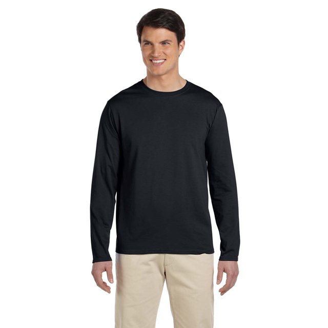 Gildan T-Shirt à Manches Longues 45 oz pour Adulte Softstyle - Noir - m