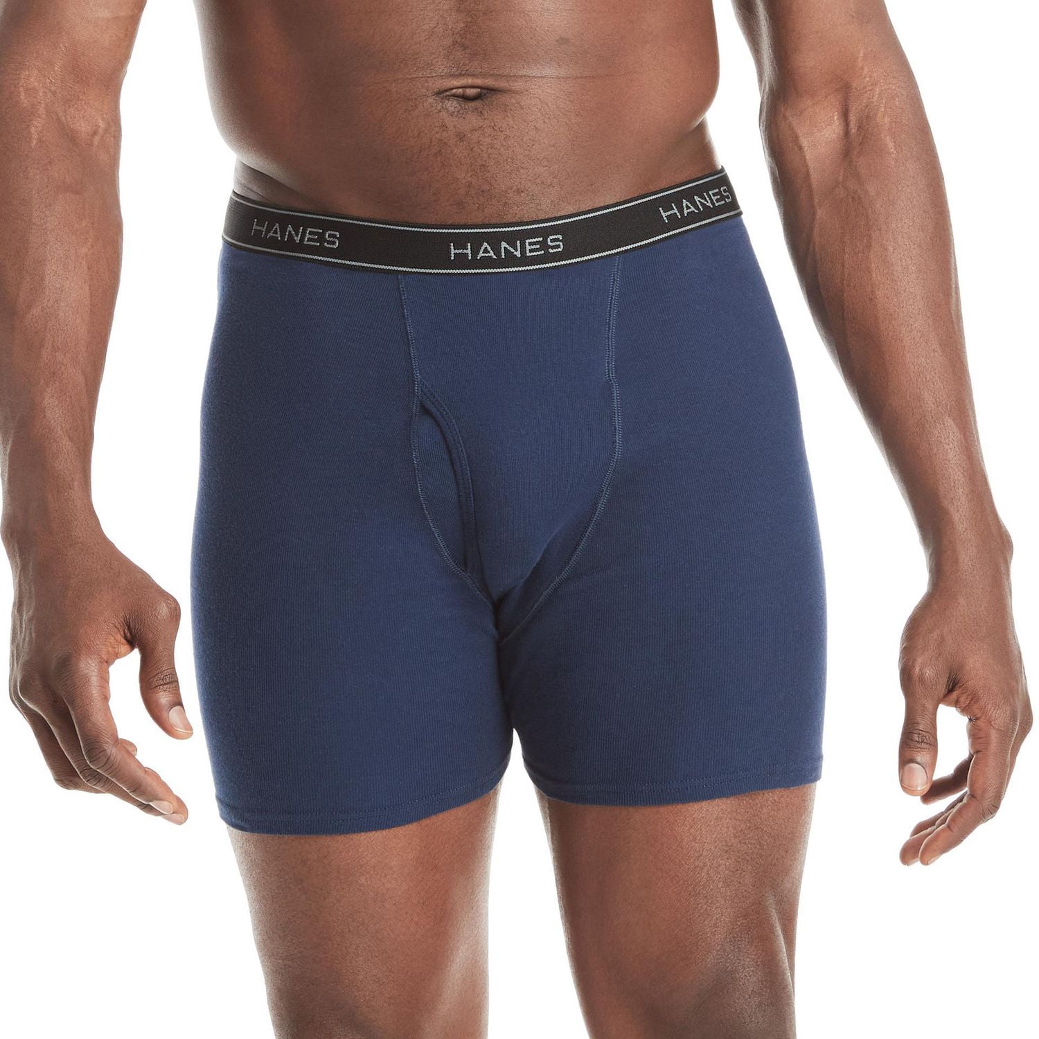 Calecons boxeurs Hanes Comfortsoft sans etiquette pour hommes, extensibles, coupe moderne, frais et respirants – paquet boni de 4 + 1