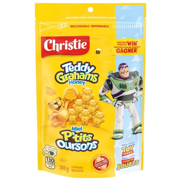 Christie, Teddy Graham Cookies, made in a peanut-free factory, school Snacks, Individually Wrapped