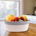 thumbnail image 1 of Chmadoxn Laundry Basket, Picnic Basket Woven Cotton Rope Basket Fabric Basket For Organisation And Storage, Small Laundry Basket For Desktop Storage, Living Room Clutter Storage Crafted Rope Baskets, 1 of 6