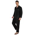 thumbnail image 3 of Inkmeso Men's Cotton PJs Solid Sleepwear Lounge Wear Top & Bottom Pajama Set, 3 of 7