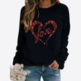 thumbnail image 1 of Meichang Womens Long Sleeve Spring Tops Valentines Day Shirts Cute Tops Heart Print Womens Tops Crew Neck Spring T Shirts, 1 of 3