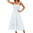thumbnail image 2 of Robes d'Été pour Femmes 2025 Zeophrasy Robe Sans Manches Col Rond Aguichant Élégante Tunique de Boîte de Nuit Fête Mini Robes Décontractées Vacances Liquidation Moins de 5, 2 of 4