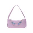 thumbnail image 1 of Vintage Women Butterfly Chain PU Small Shoulder Bag Solid Color Underarm Bags, 1 of 9