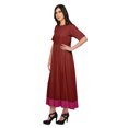 thumbnail image 2 of Moomaya A Line Cotton kurti For Women Pleated Long Designer Solid Anarkali Dress, 2 of 5