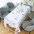 thumbnail image 4 of Nappe Intérieure Extérieure en Tissu Polyester Résistant aux Taches et aux Plis, Nappe Florale, Essuyable, Housse de Table Décorative pour Table à Manger, Buffet, Fête, 4 of 6