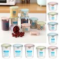 thumbnail image 1 of Cagogo under $5 9Pcs Airtight Food Storage Containers, Airtight Food Storage Containers, Plastic Kitchen Canisters, Stackable Pantry Organizers, Refrigerator Freezer Jars, Dry Food Storage Bins, 1 of 9