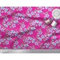 thumbnail image 3 of Soimoi Georgette Viscose Fabric Leaves & Buttercup Floral Printed Fabric 1 Yard 42 Inch Wide, 3 of 3