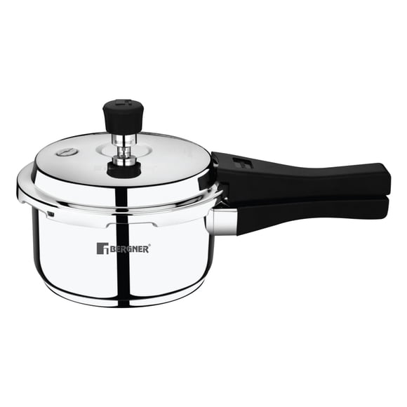 Sorrento Autocuiseur en Acier Inoxydable Argenté avec Couvercle Extérieur 2 Litres / Base Triply, Fond Lourd, Base pour Induction, Prêt pour le Gaz