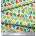 thumbnail image 2 of Soimoi Moss Georgette Fabric Egg Easter Decor Fabric Printed Yard 42 Inch Wide, 2 of 3