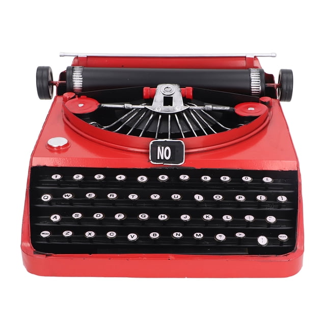 Typewriter Table Decor, Artistic Appeal Retro Typewriter Model Sturdy for Home Studios Offices Cafes