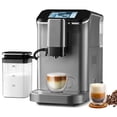 thumbnail image 1 of VEVOR Fully Automatic Espresso Machine - with Automatic Milk Frother, 20 Bar Super-Automatic Cappuccino Latte Machine with TFT Touch Screen, Grinder, 15 Grinding Levels, and Removable Milk Reservoir, 1 of 9