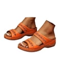thumbnail image 3 of IUJSOY Womens Sandals Wedge Shoes Slip on Wide Width Sandals Orthopedic Arch Support Slides Sandals, 3 of 7