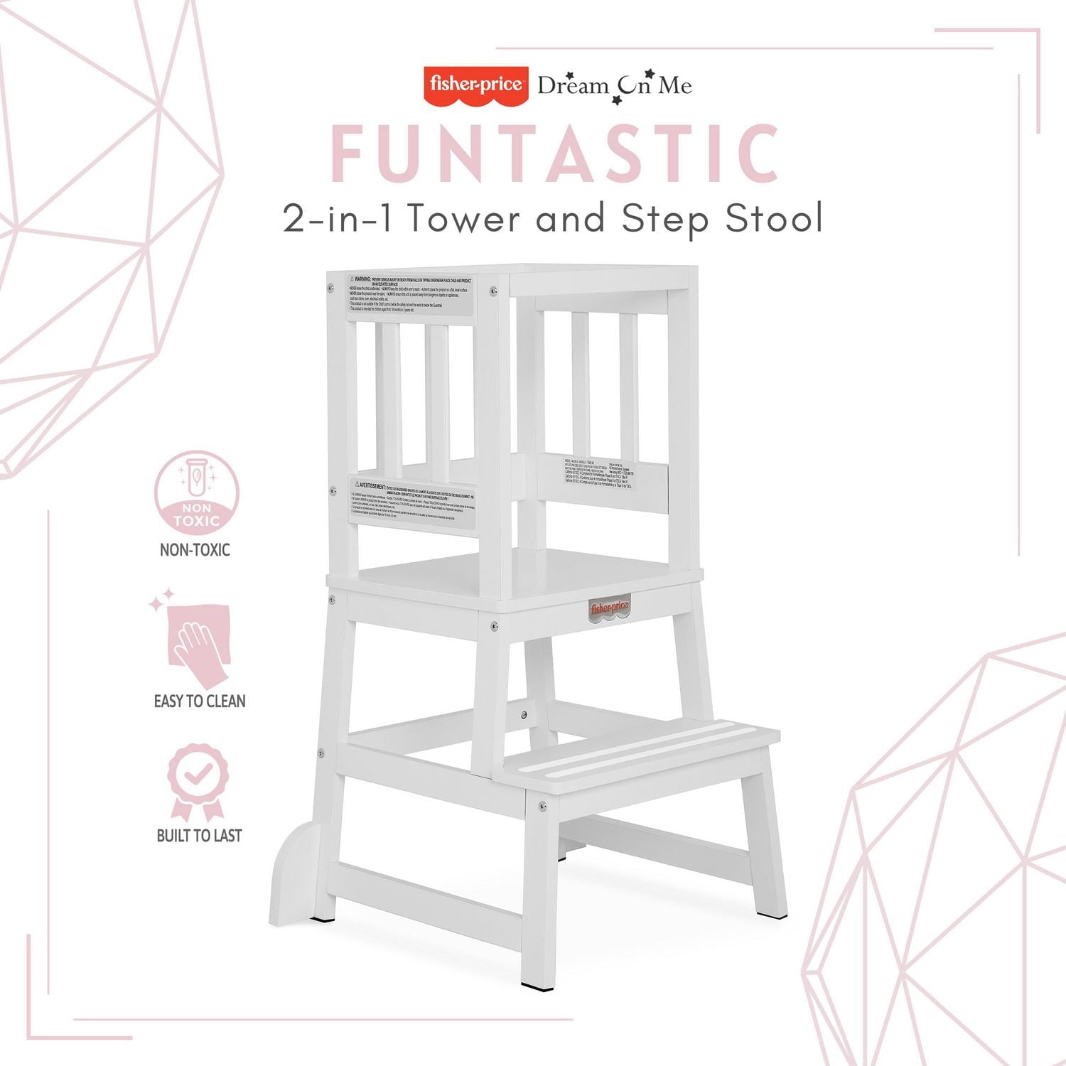 Fisher Price 2-en-1 Tour et tabouret Funtastic