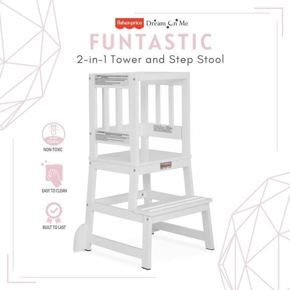 Fisher Price 2-en-1 Tour et tabouret Funtastic