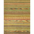 thumbnail image 1 of Ahgly Company Indoor Rectangle Abstract Golden Brown Yellow Oriental Area Rugs, 7' x 9', 1 of 6