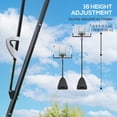 thumbnail image 3 of CoSoTower Basketball Hoop Outdoor, 4.9-10ft Portable Basketball Goal with 44" Shatterproof Backboard, Rebound System, Wheels, 3 of 7