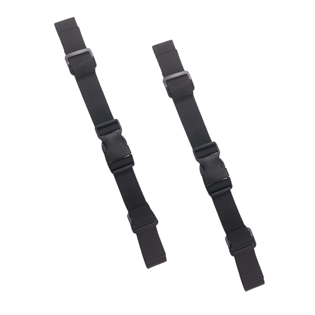 2pcs Backpack Chest Belt Nylon Waist Strap with Quick Release Buckle for Hiking Waist Strap Black