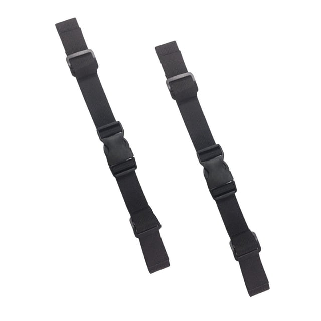 2pcs Backpack Chest Belt Nylon Waist Strap with Quick Release Buckle for Hiking Waist Strap Black