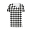 thumbnail image 4 of Birdeem Chemise à Manches Courtes pour Femmes avec Imprimé à Carreaux T-Shirt Décontracté, 4 of 12
