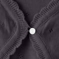 thumbnail image 4 of Timegard Girl Lightweight Cardigan Open Front Button Hollow out Children Comfy Cute Knit Shrug Solid Color, 4 of 6