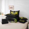 thumbnail image 4 of Erosebridal Black Gold Bedding Sets Full Size, Geometric Stripe Comforter Sets with Sheets, Reversible 7pcs, 4 of 5