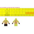 thumbnail image 4 of RK Sécurité RC-CLA3-TOR88 Classe 3 Imperméable Réfléchissant Haute Visibilité Bas Noir Long Manteau de Pluie (2TG Orange)..., 4 of 4