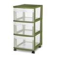 thumbnail image 1 of Sterilite Caisson à 3 Tiroirs, vert, 1 of 6