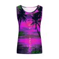 thumbnail image 4 of lSLJS Women Floral Printing Tank Round-Neck Sleeveless Block Tunic Tee Tops, Womens Tank Tops, 4 of 5