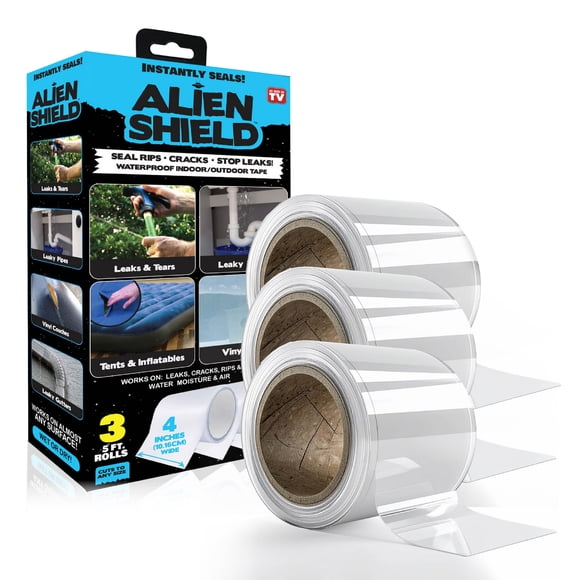 Alien Shield Transparent Sealing Tape Waterproof Repair Tape Adhesive Strips Patch Tape, 3 Rolls