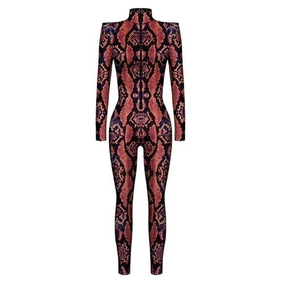 HJYCHN Womens Jumpsuit Carnival Long Sleeve Piece Jumpsuit Outfit with Headband Jumpsuits for Women S