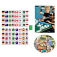 thumbnail image 2 of Hearth & Gear Game Mahjong Game Set Game Tiles Flag Pattern Tile Games For Adults Kids For Spring Picnic Party Aphasia Game Ascension Game Expansions 9 Game Game Storage Change Game Anatomy Game, 2 of 6
