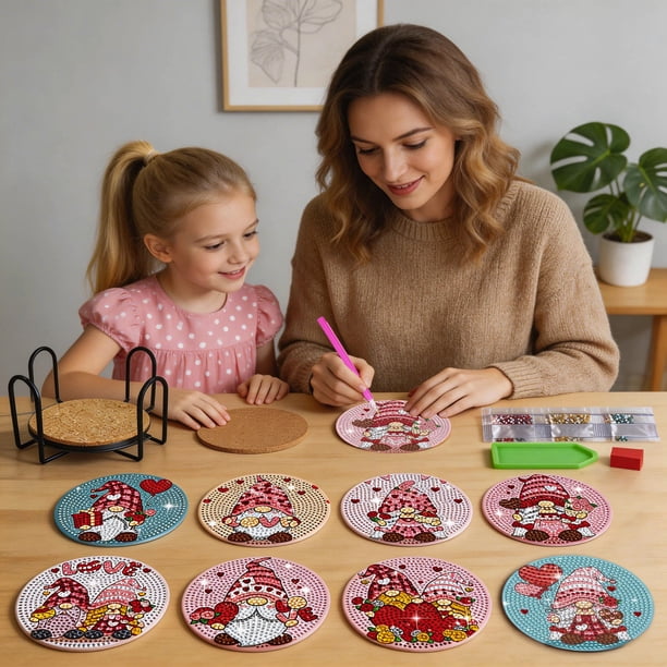 Cadeau Fille 6 7 8 9 10 Ans, Diamond Painting Kit Enfant DIY Activités Manuelles Fille 5-12 ans Signets Animaux Bricolage Enfant Jouet Bricolage Kits de Loisirs Créatifs Cadeau Anniversaire