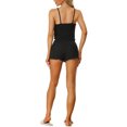 thumbnail image 3 of INSPIRE CHIC Ensembles de Pyjama pour Femmes Camisoles en Tricot avec Shorts 2 Pcs Tenue de Détente Vêtements de Nuit TP Noir, 3 of 6