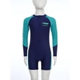thumbnail image 3 of Haitryli Kids Rash Guard Swimsuit Boys Front Zip Swimwear Long Sleeve Bathing Suit UV Protection Green 5XL, 3 of 7
